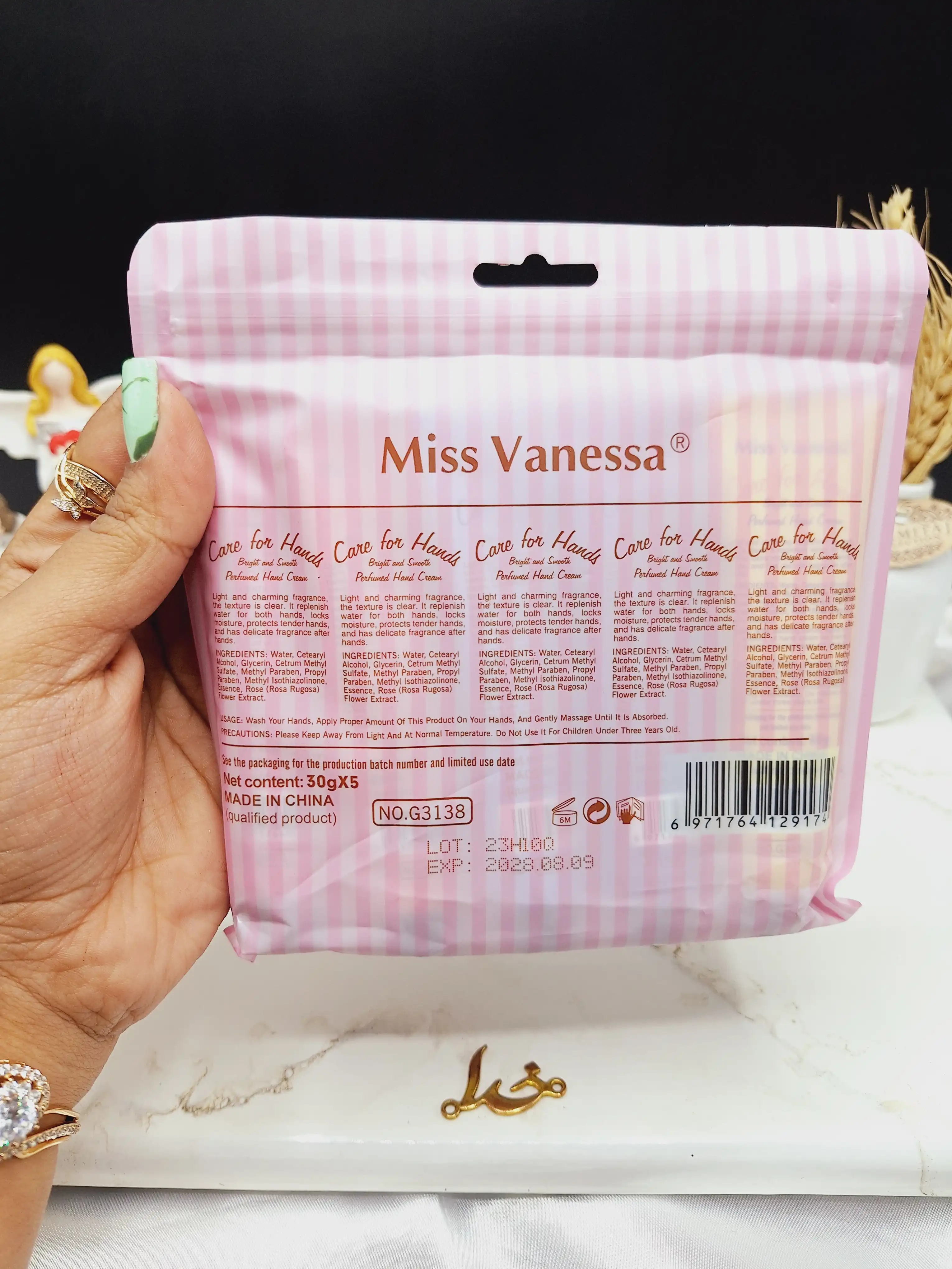 پک 5 عددی کرم دست فانتزی برند Miss Vanessa کد G3138