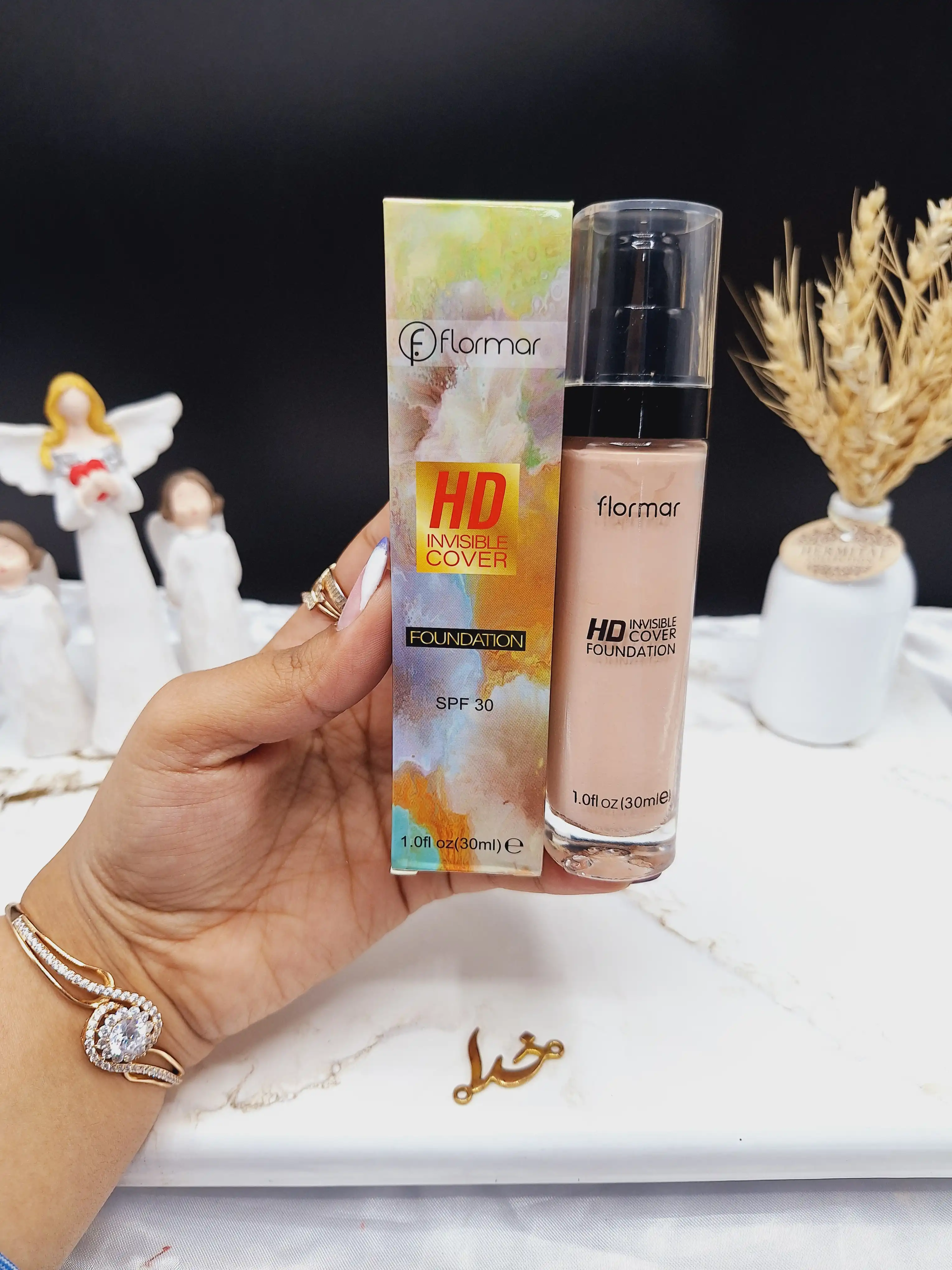 کرم پودر SPF30 برند فلورمار flarmar مدل HD