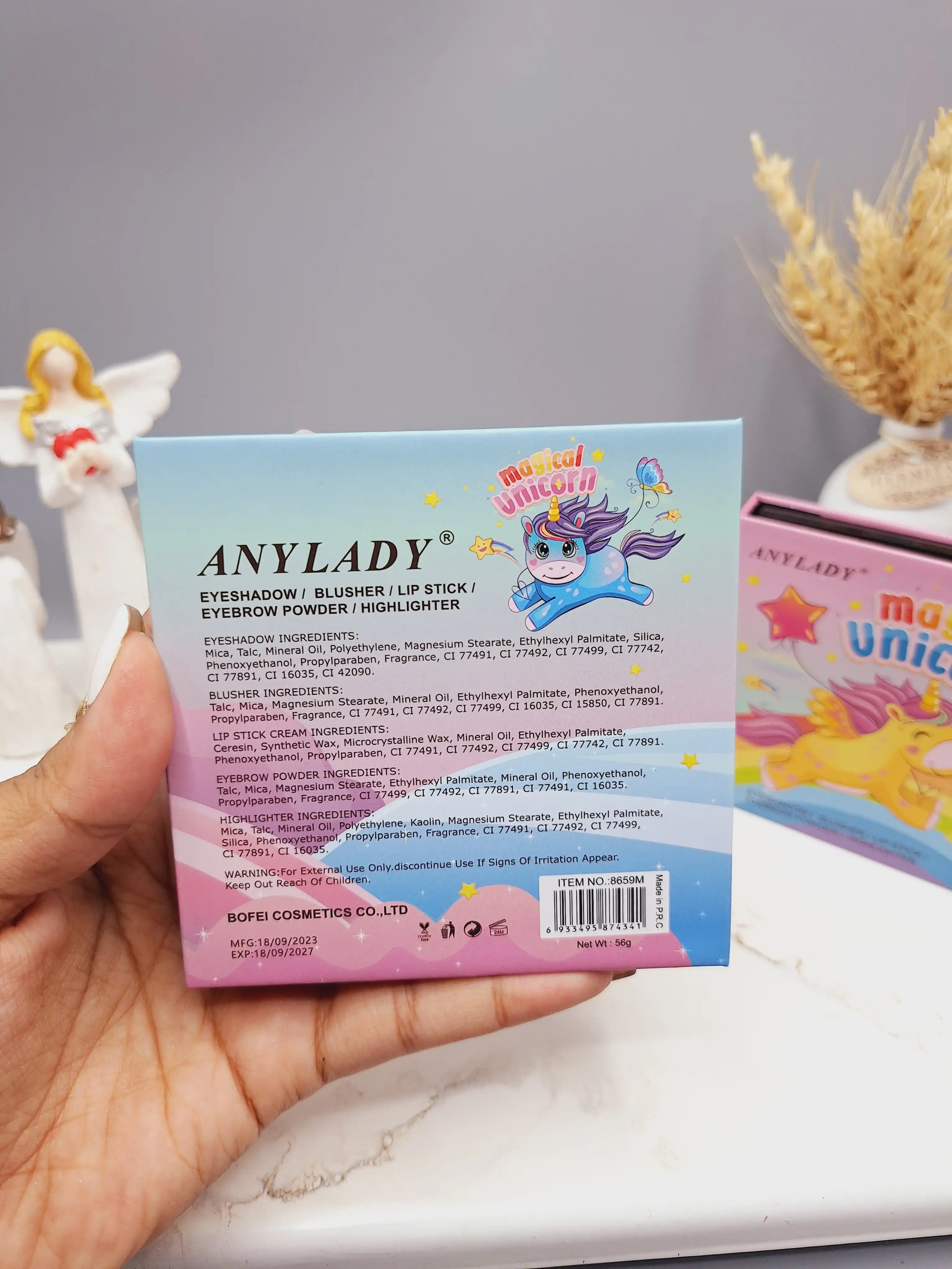 پالت سایه آنالیدی طرح یونیکورن کوچولو برند ANYLADY کد 8659M