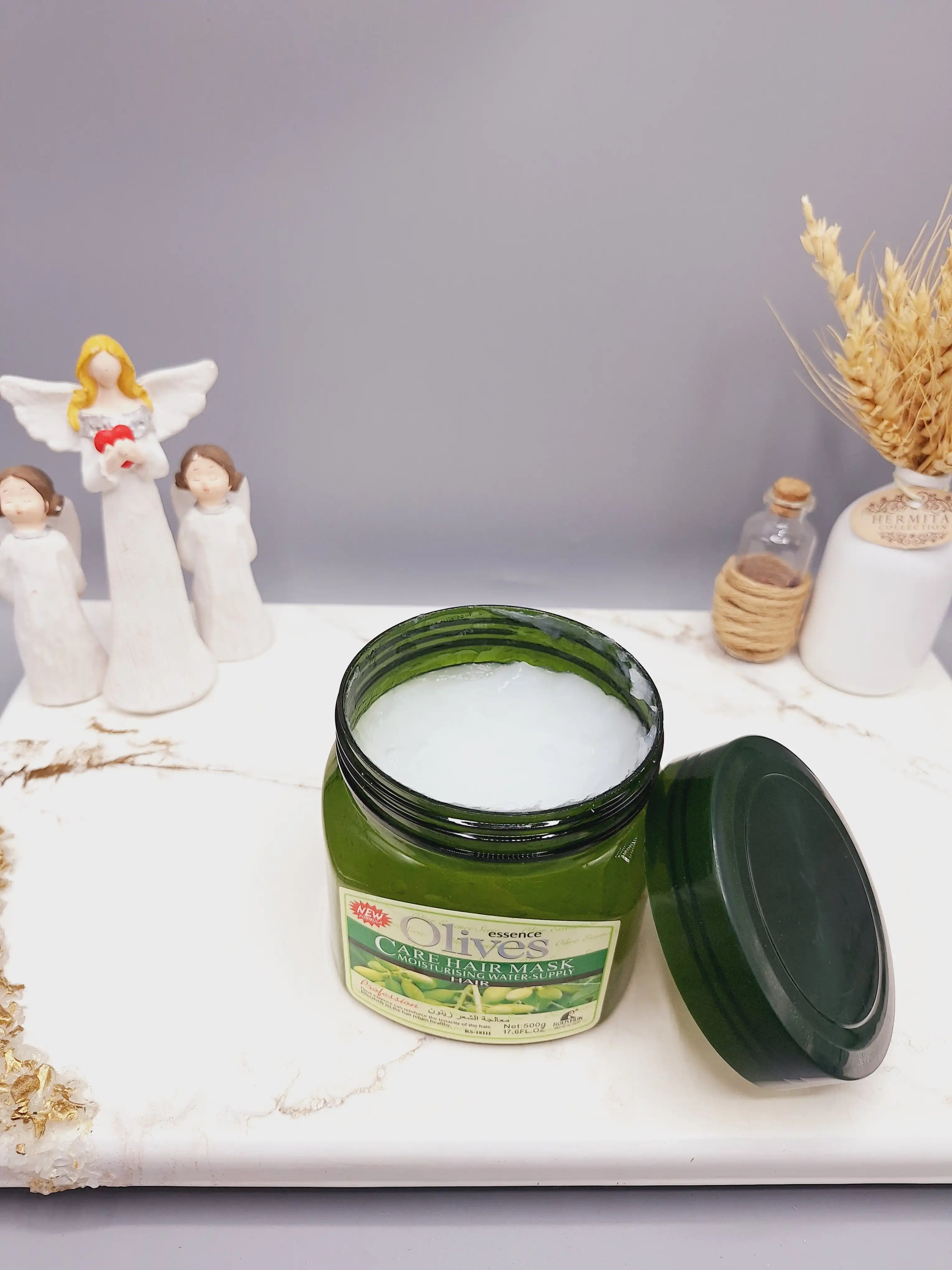 ماسک مو کاسه ای زیتون تقویتی برند olives وزن 500 گرم کد RS-18111