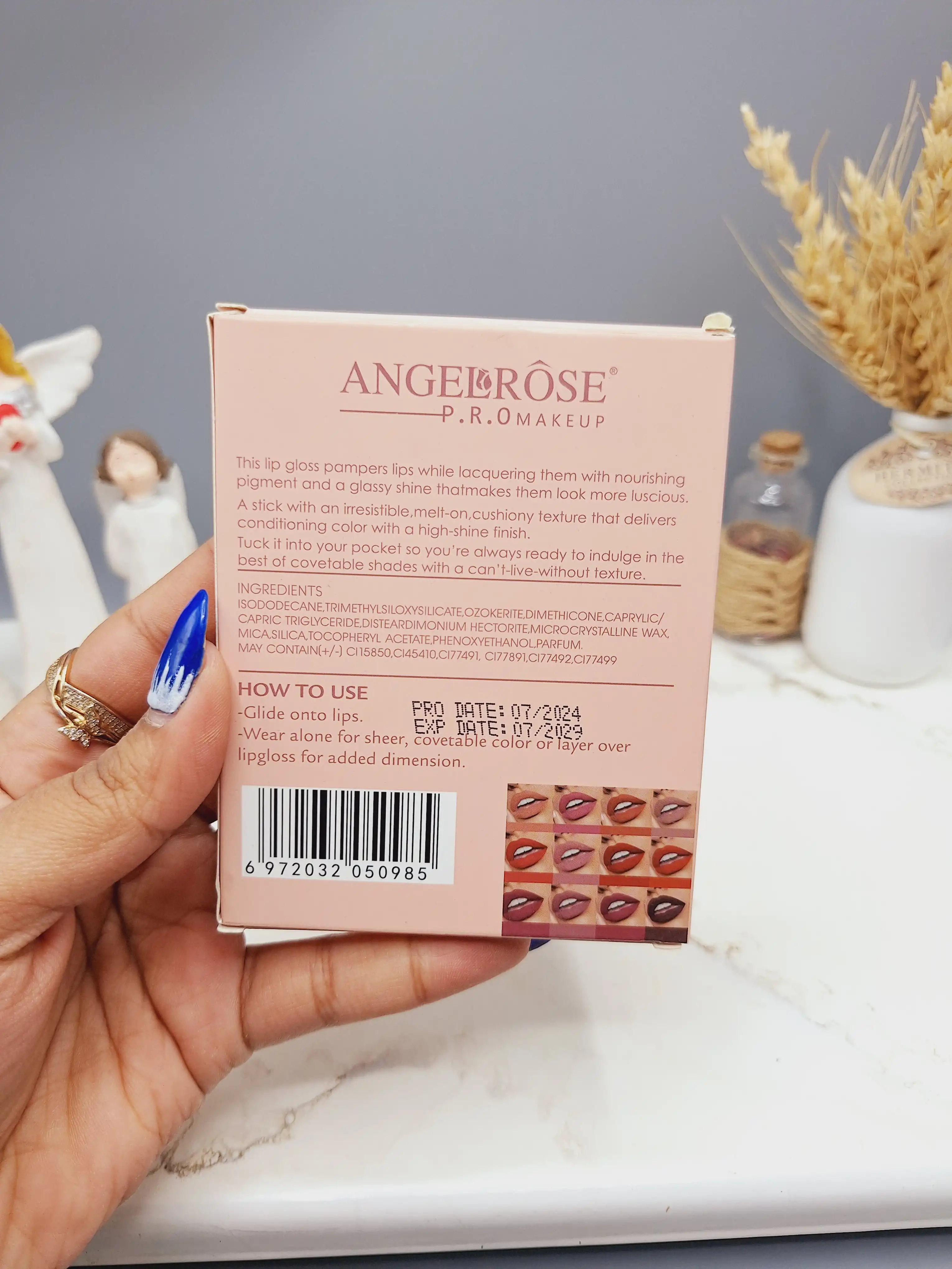 پک ۶ عددی رژلب مایع مات ۲۴ ساعته بدون سرب کیفیت عالی ANGEBROSE کد 0985