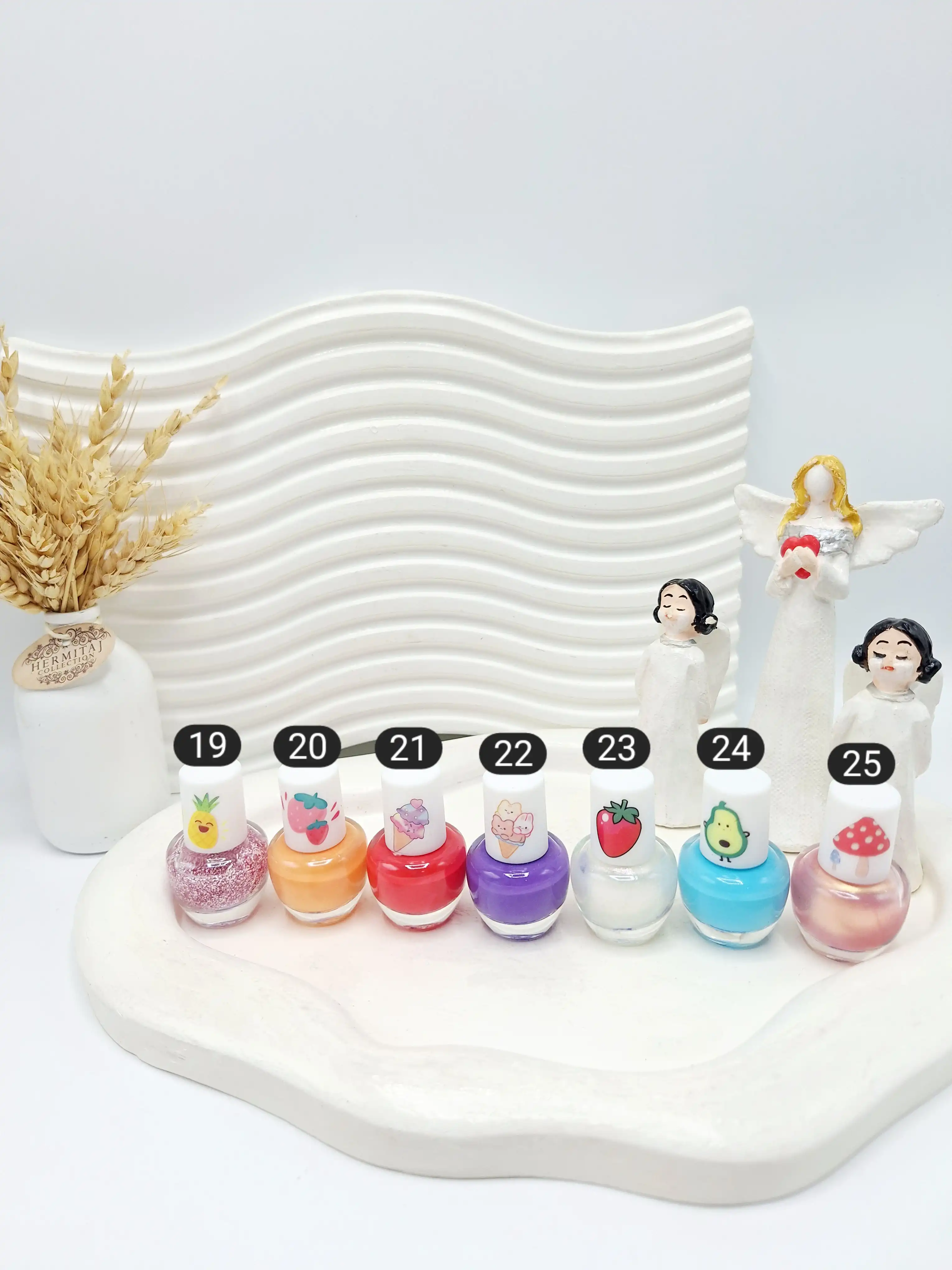 لاک تکی خوش رنگ میوه ای طرح گرد N533