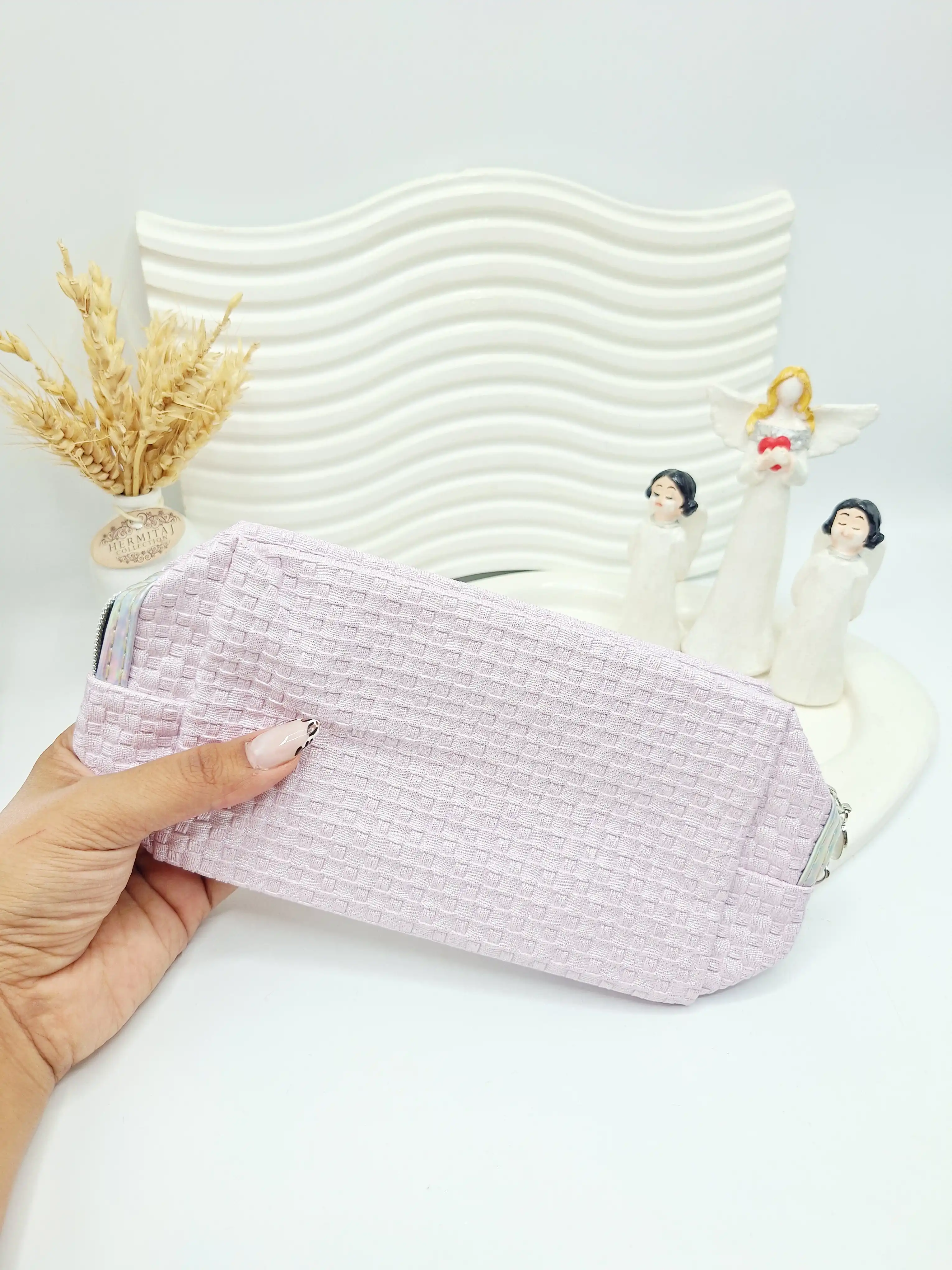 کیف آرایشی حصیری طرح اول