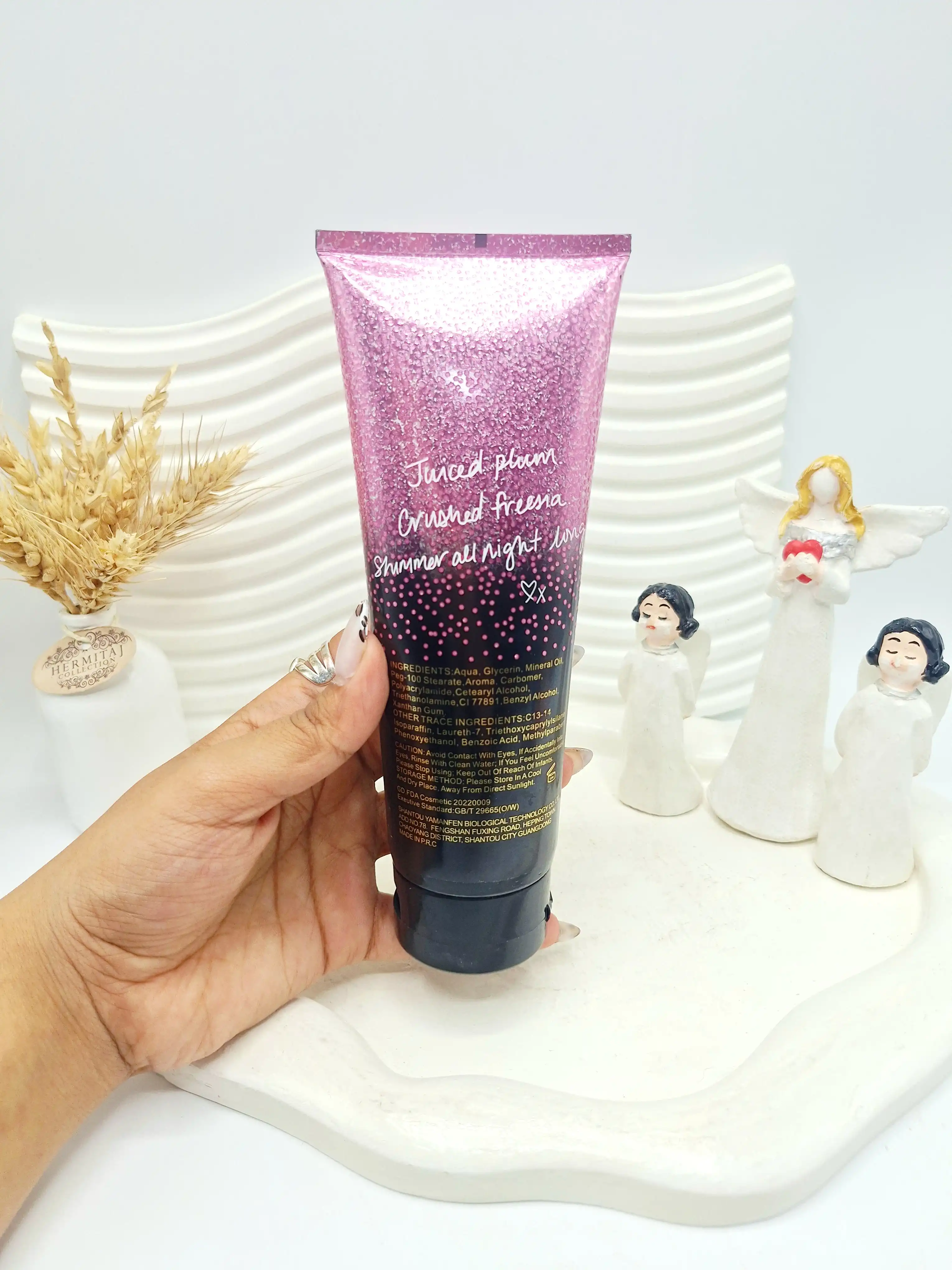 لوسیون بدن تیوپی مدلBare Seductun  Shimmer برند YAMANFEN حجم 236 میل