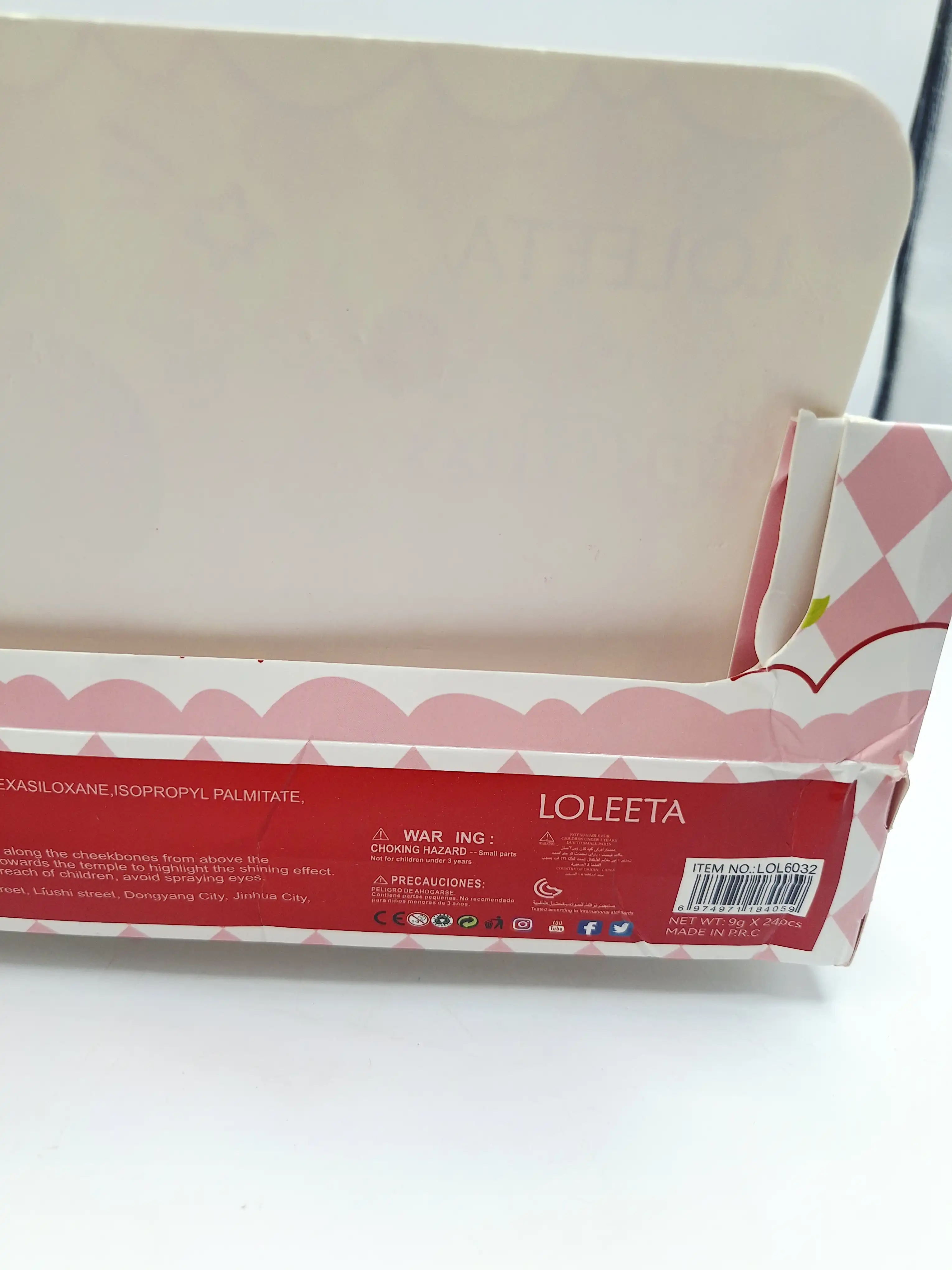 لیپ گلاس قلبی طرح گیلاسی برند LOLEETA کد 6032