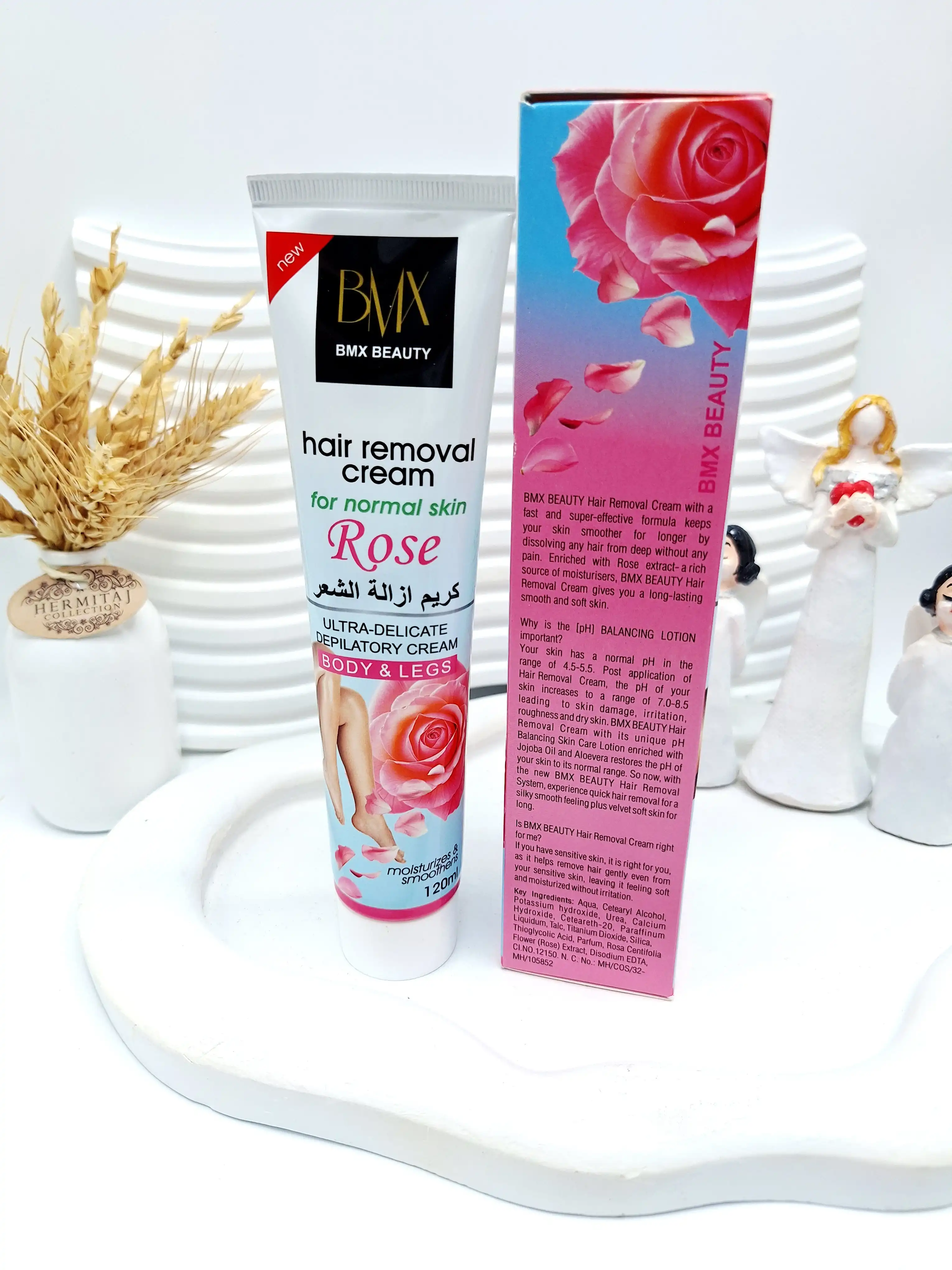 کرم موبر بدن گل رز برند BMX حجم ۱۲۰ میل ساخت هند کد ۰۱۶۰