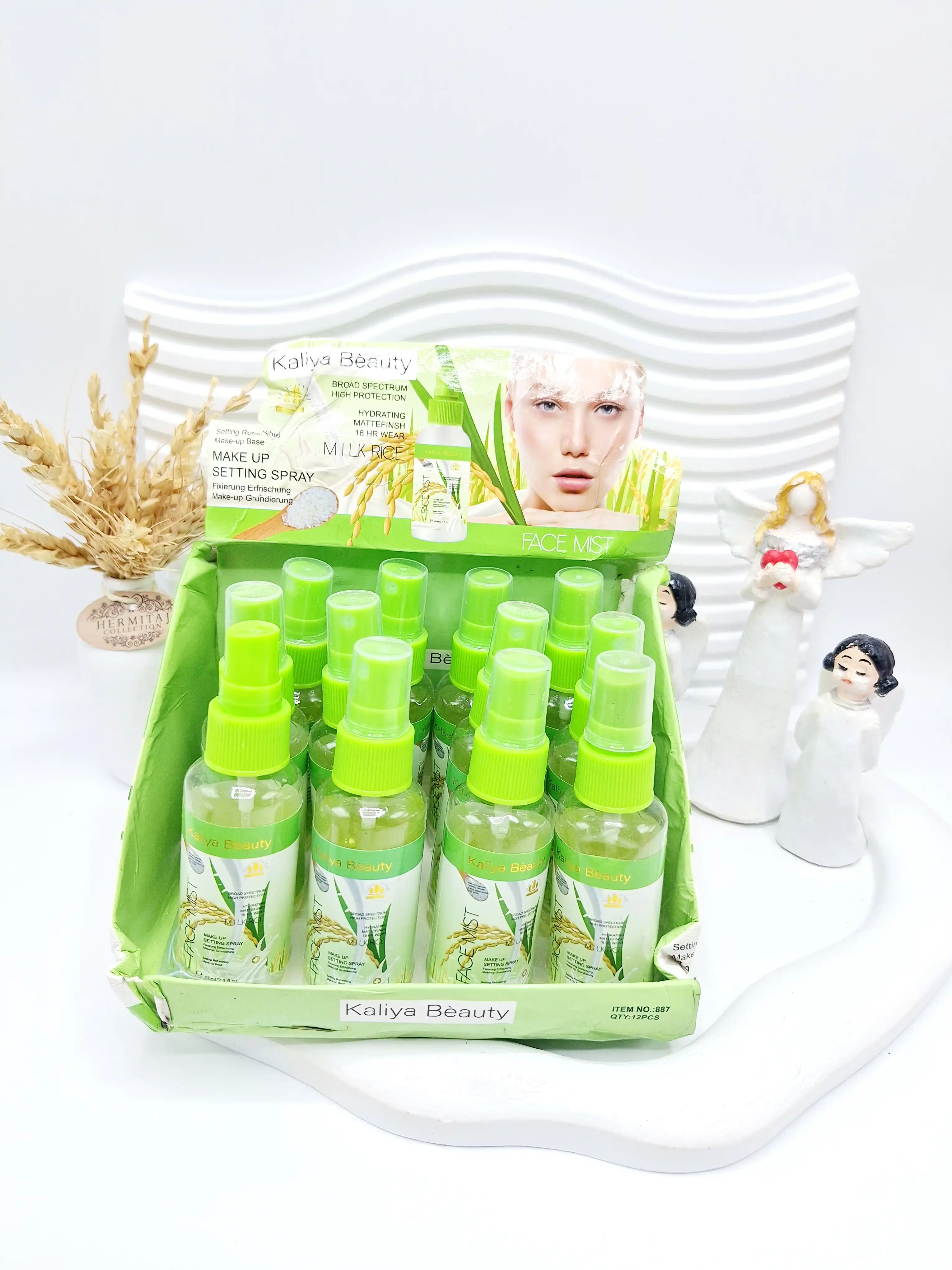 اسپری تثبیت آرایش کالیا بیوتی Kaliya Beauty مدل Face Mist طرح برنج کد 887