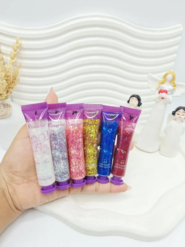 گلیتر مایع صورت و بدن تیوپی رنگین کمان  ریمیکو  R1543